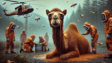 Camel Attacked by Millions of Bees and Parasites Saved by a Brave Rescue Team