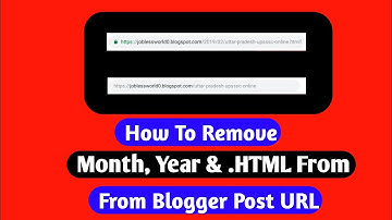 How To Remove Month,Year & .HTML From Blogger URL(Using Script)