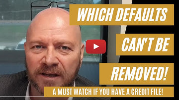 What type of defaults cannot be removed?