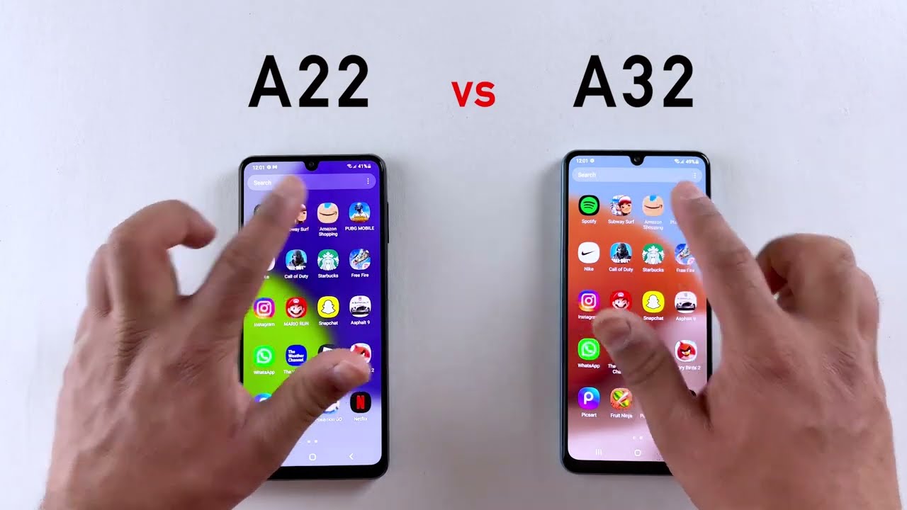 Samsung A22 Vs A32 In 2022 - Speed Test - Youtube
