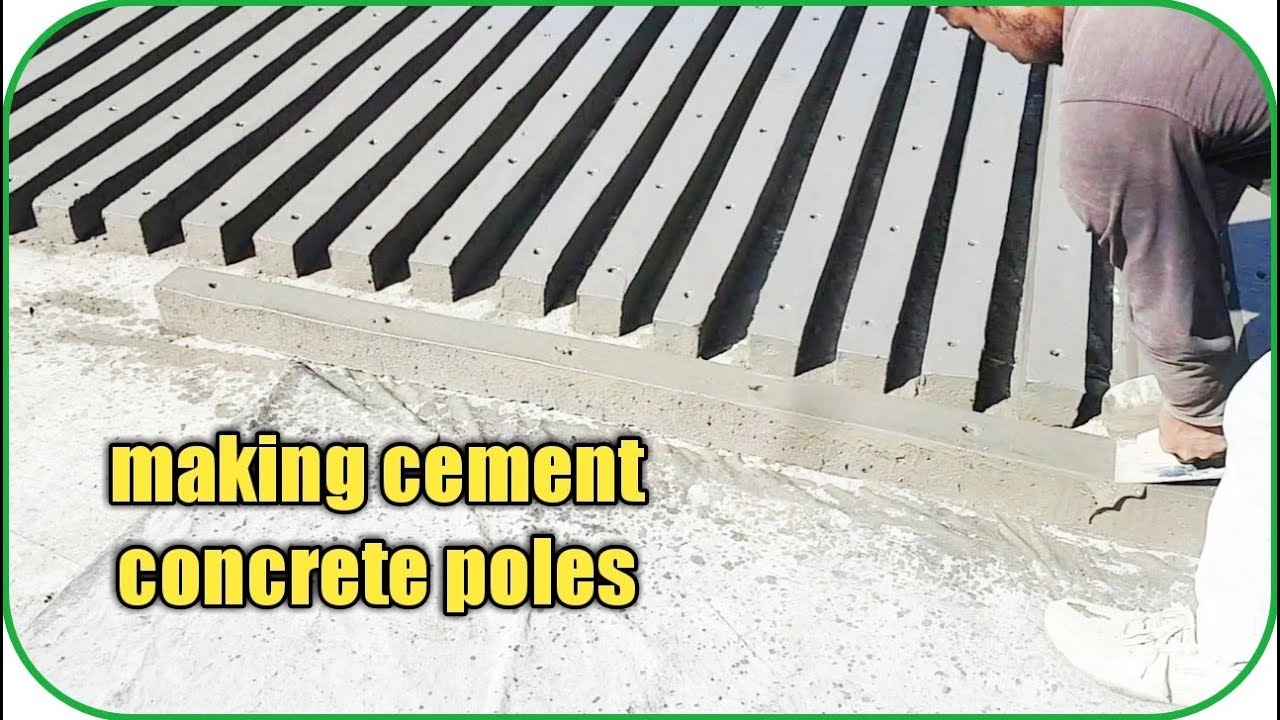 Making Cement Concrete Poles | How To Make Cement Concrete Molds Precast -  Youtube