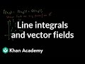 Line integrals and vector fields | Multivariable Calculus | Khan Academy