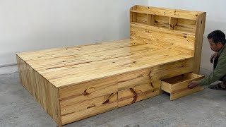 Amzing Woodworking Project The Optimal Solution For Tight Spaces  Build A Bed With Hidden Storage