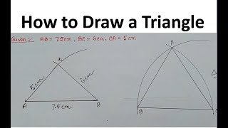 How to draw a triangle with given sides