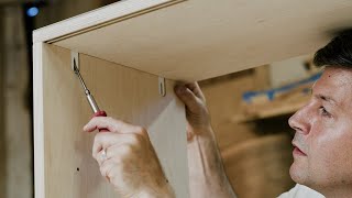 Installing Cabinet Connectors with Shaper Plate
