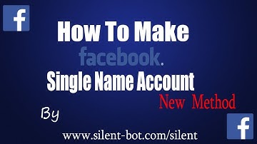 New trick to make single name facebook account