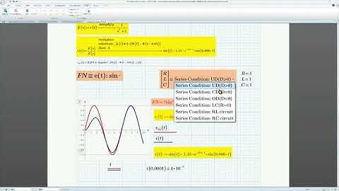 Mathcad Prime 7 Tips-30 (Combo box + global definition + Laplace transform for circuit response)