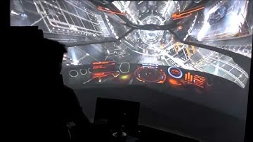 Prototype curved screen + seat for Elite Dangerous