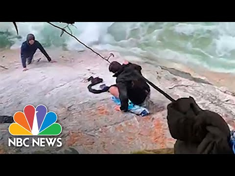 Watch: Video Shows Sikh Men Using Turbans To Rescue Hikers At Canada Waterfall