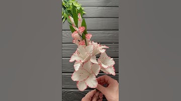 Wow! Amazing Gladiolus Crepe Paper Flower DIY Decoration Craft