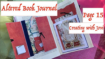 I Created a Page in My Altered Book Junk Journal with Cool Red Doors!