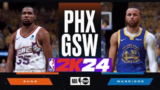 NBA 2K24 | SUNS vs WARRIORS | ULTRA Realistic Graphics Concept Gameplay