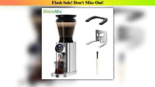 Flash Sale BioloMix Electric Conical Burr Coffee Grinder with Removable Holder,with 48 Grind Settin