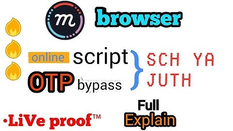 Mcent browser_ |online script| _ |Otp bypass|_Unlimited trick sch ya juth by gill technical tutorial