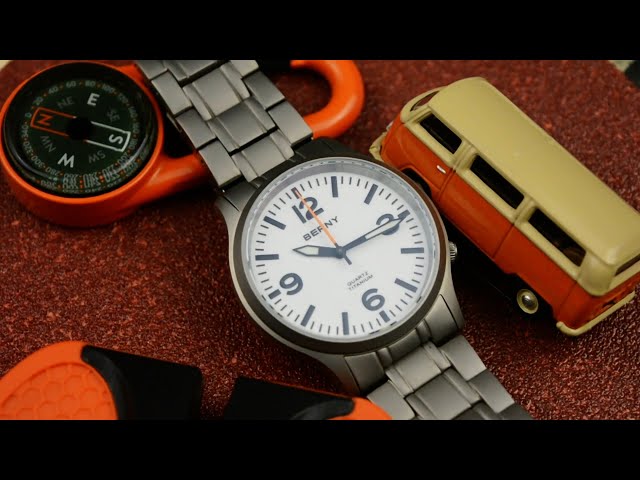 BERNY T2576MS フィールドウォッチ BERNY-Men Quartz Titanium Field Watch V2-T2576MS – BERNY