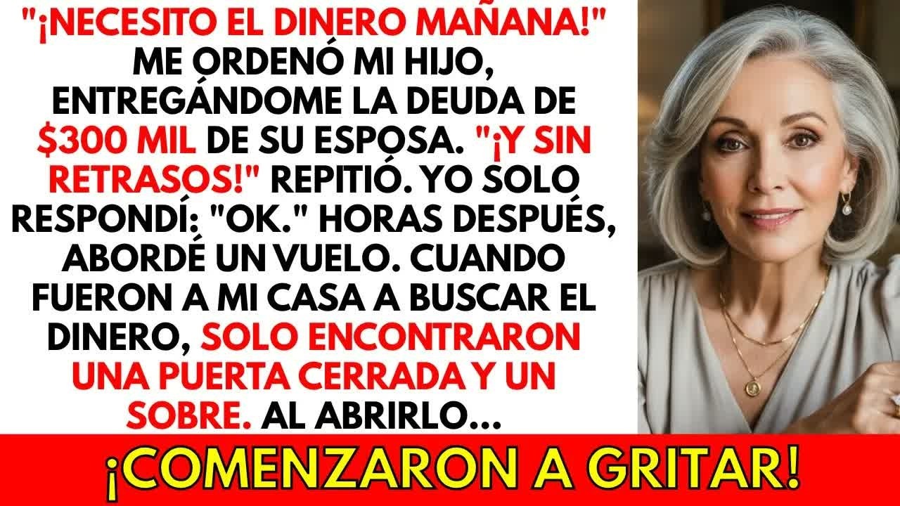 Mi hijo exigió que pagara la deuda de $300 mil de su esposa. Entonces, desaparecí sin avisar…