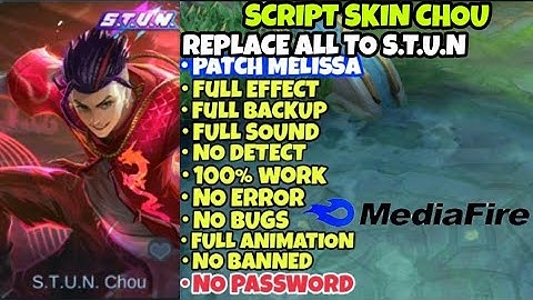 Script Skin Chou S.T.U.N No Password Patch Terbaru 2022 Full Effect, Full background