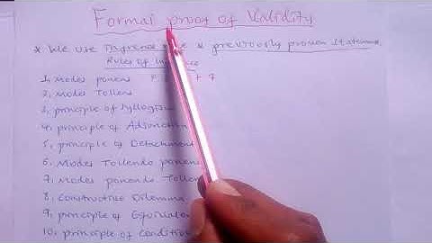 Formal Proof Of Validity