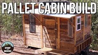 Build a Tiny Cabin in the Woods - COMPLETE BUILD!