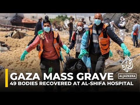 War on Gaza: Third mass grave found at al-Shifa Hospital