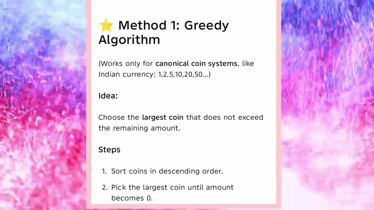 AD3351 UNIT 3 Coin Changing Problem