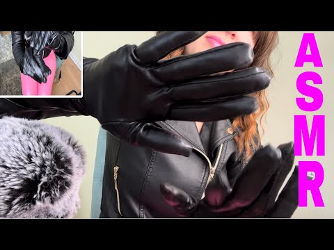 Asmr Leather Sounds | Leather Glove Finger Fluttering, Tapping, Brushing and More