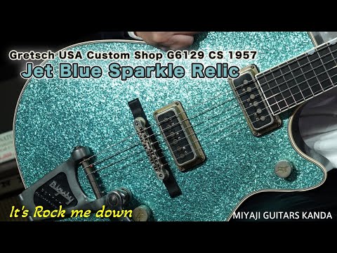 Gretsch USA Custom Shop G6129 CS 1957 Jet Blue Sparkle Relic