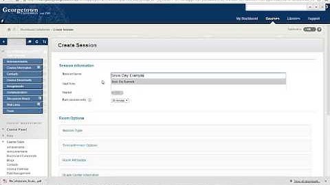 How to Create  Blackboard Collaborate Session