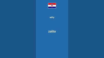 Basic Croatian Question Words