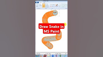 Snake in mspaint | Draw snake in ms paint