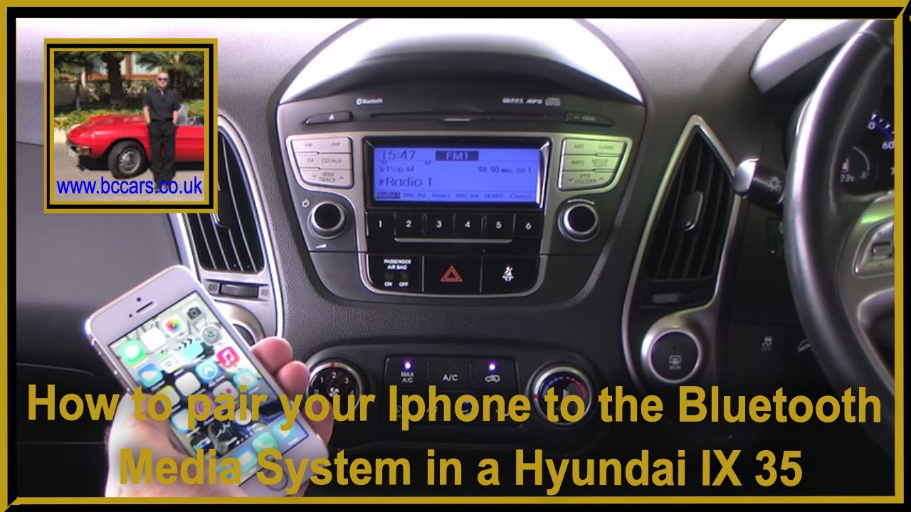 How to pair your Iphone to the Bluetooth Media System in a Hyundai IX