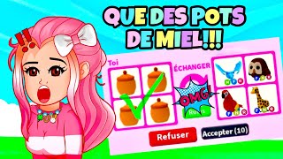 Je ne TRADE que des POTS DE MIEL DEGUISÉE Dans ADOPT ME! et j'ai de Très Belles Offres! ROBLOX