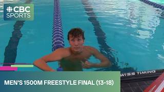 Championships Record in men's 1500m freestyle final at 2026 Junior Pan Pacific Championships