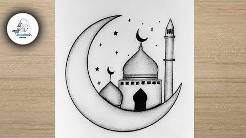 Drawing For Muslims / How to draw a Mosque easy tutorial / step by step drawing for beginners