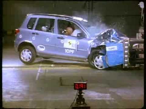 Crash 2003 - 2006 Mazda 2 / Demio (Frontal Offset Test) EuroNcap ... Crash 2003 - 2006 Mazda 2 / Demio (Frontal Offset Test) EuroNcap ...