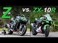 2021 Kawasaki Z H2 vs ZX 10R! Supercharged vs Superbike