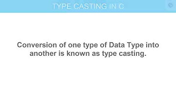 Type Casting in C Programming