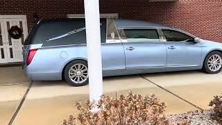Blue Cadillac Landau Hearse