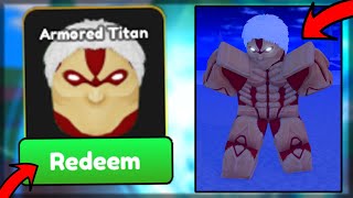 HOW to GET *ARMORED TITAN* TRANSFORMATION in ANIME FIGHTING SIMULATOR X!!