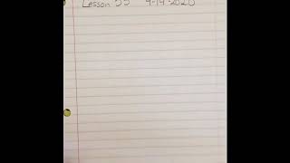Math Lesson 33 Part 1