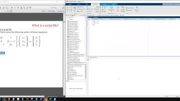 MATLAB Lecture 4: Scripts and Functions