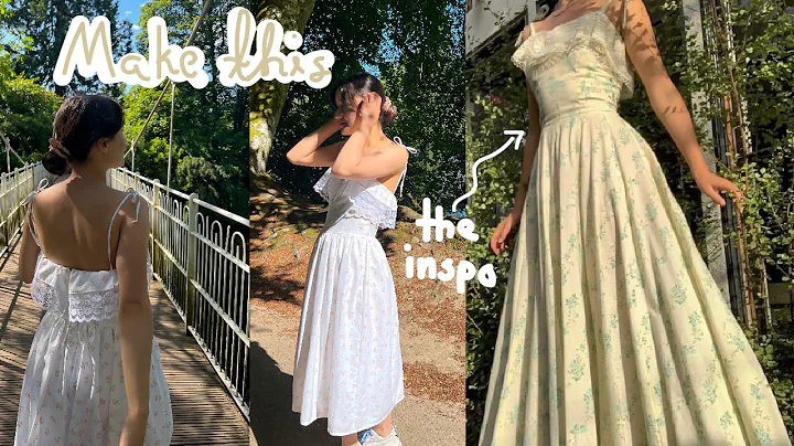 Summer Cottagecore Dress with a ruffle! DIY + pattern making