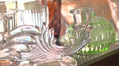 How to safely clean Dorothy Thorpe silver band glassware sterling silver items. - YouTube