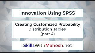 Innovation using SPSS- part 4: creating CUSTOMIZED two tailed Z- score Table Innovation using SPSS- part 4: creating CUSTOMIZED two tailed Z- score Table