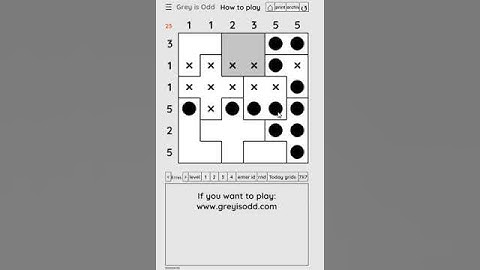 Grey is Odd - Today grids. Solution level 3 6X6 dated 03-06-2024