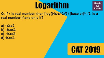Quantitative Aptitude – Logarithm – If x is real number