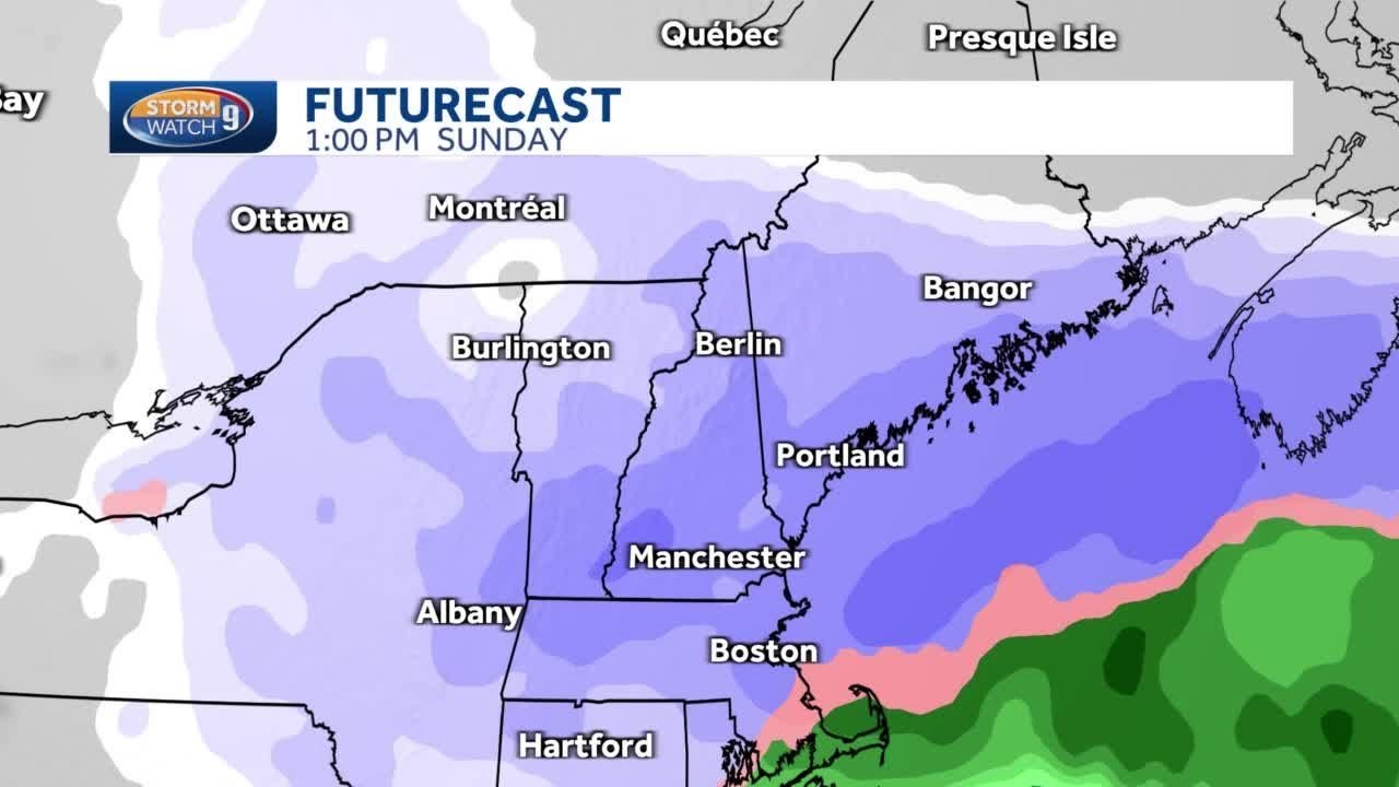 New Hampshire hourly weather: Projected timeline for snow this weekend ...