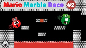 Super Mario Marble Race #2 -Algodoo