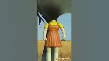 Squid Game Young-hee AI hilariously shows her hair secret? #squidgame #comedy