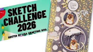 One Sketch Challenge Sept 2026 | Autumn Mice and Mushrooms